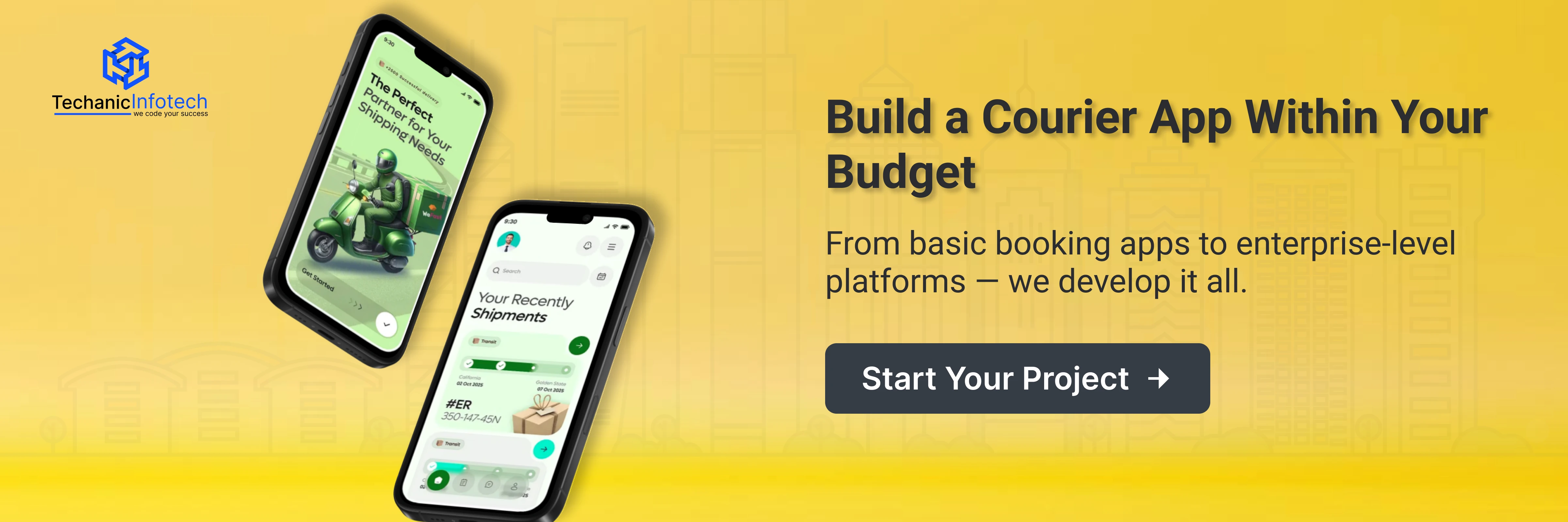 Develop a Courier Delivery App CTA