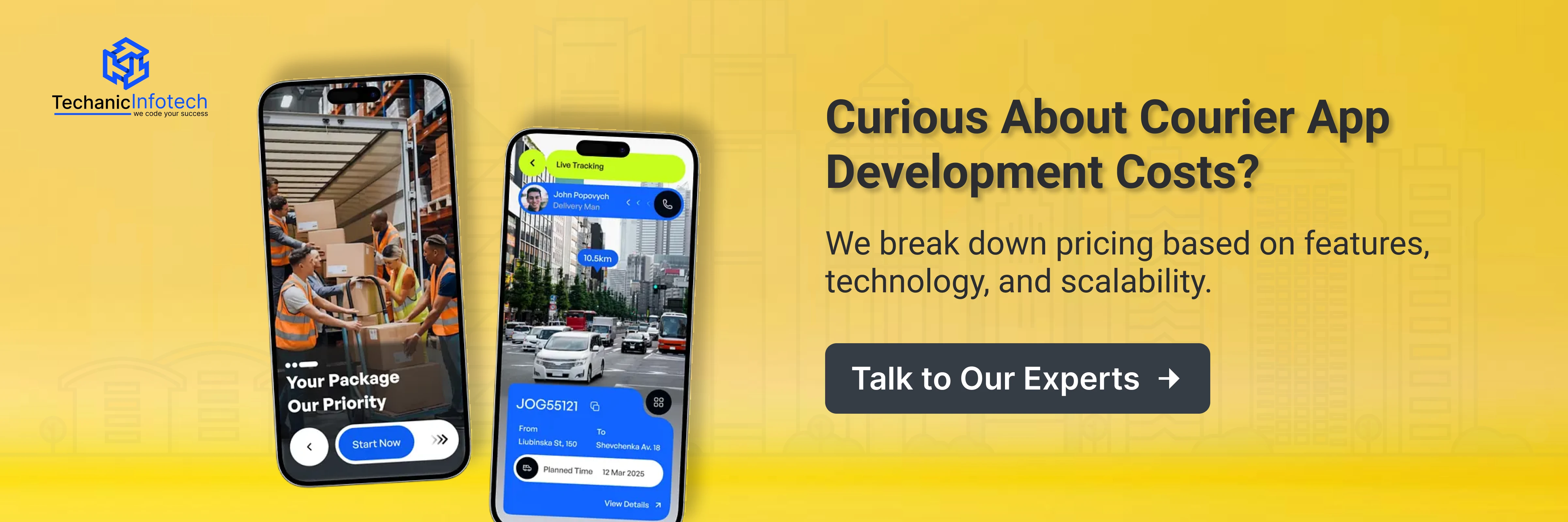 Create a Courier Delivery App CTA