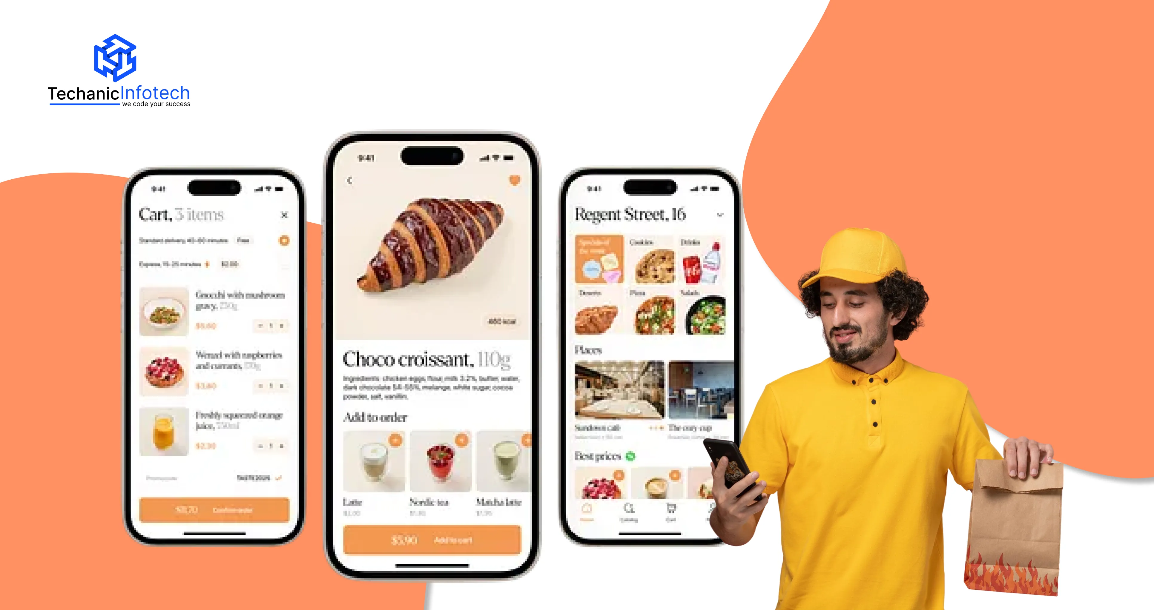 Food Delivery App Development Cost: (Starts from $5,000)