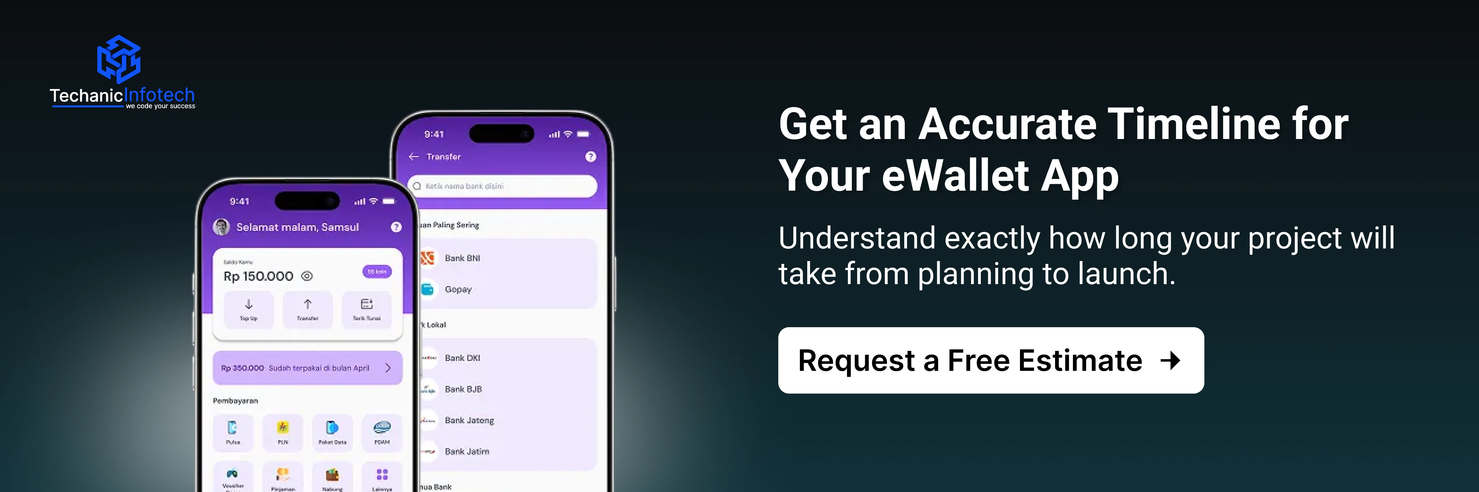 create a ewallet app CTA