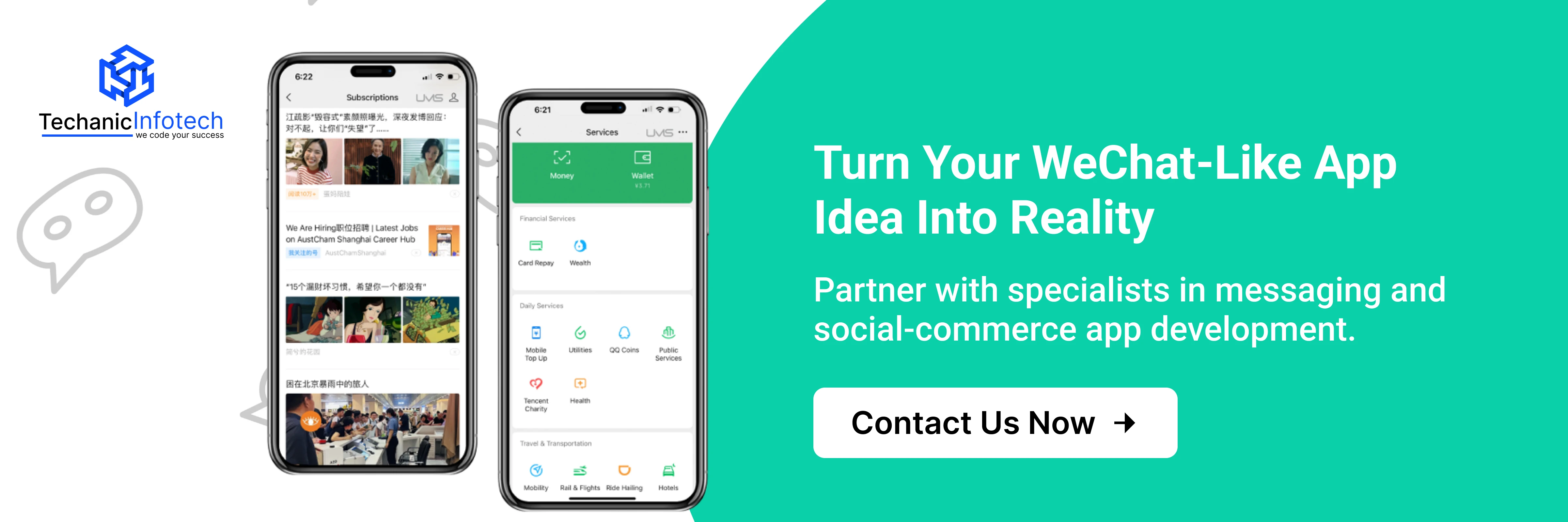 Develop a WeChat Clone App CTA