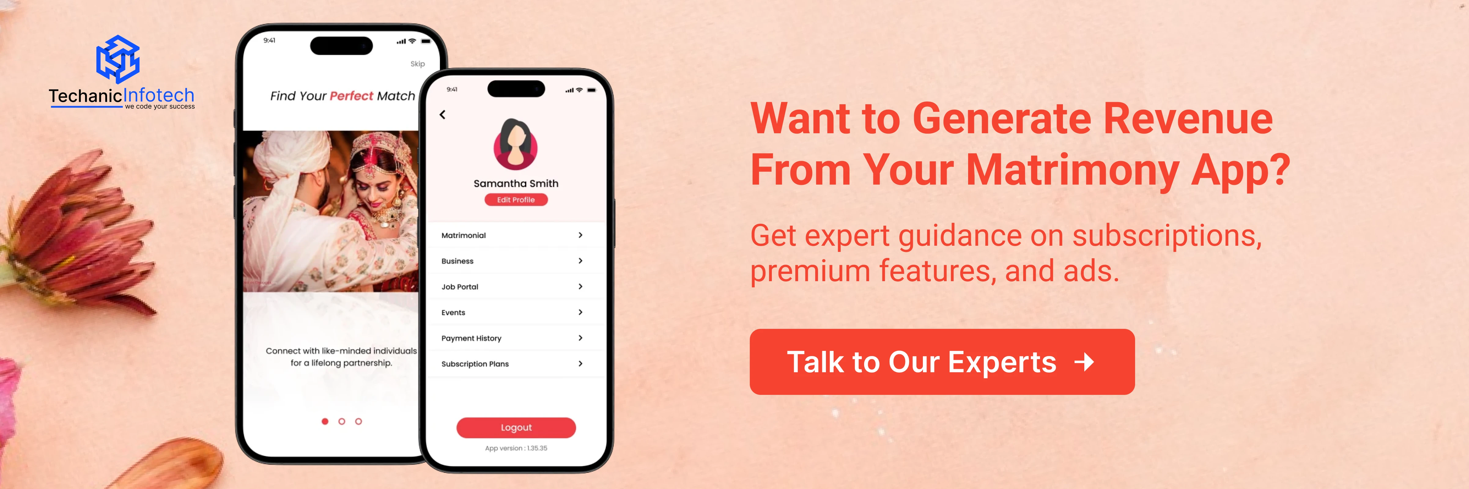 Matrimony App Development CTA